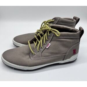 Chrome Shoes Mens Size 10.5 Khaki Canvas Chukka Mid Top Cycling Sneaker Lace Up